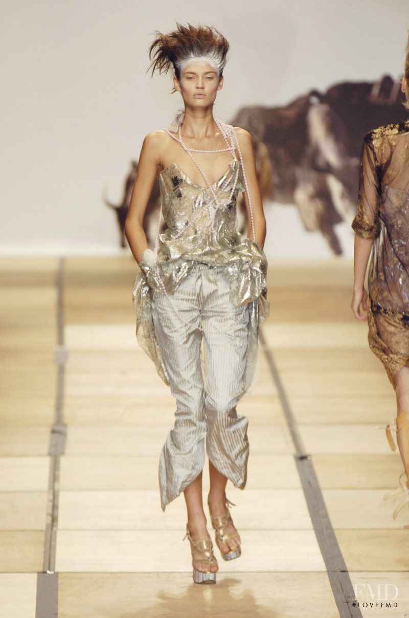 Bianca Balti featured in  the Vivienne Westwood fashion show for Spring/Summer 2005