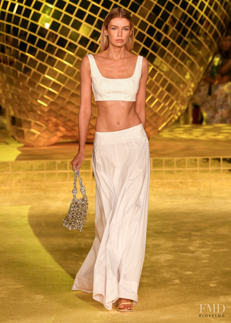 Stella Maxwell featured in  the Staud fashion show for Spring/Summer 2022