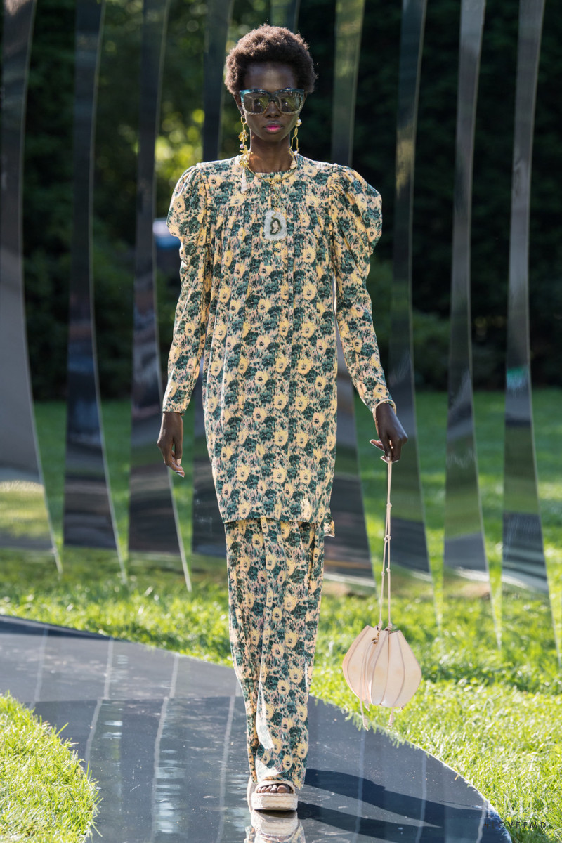 Mammina Aker featured in  the Ulla Johnson fashion show for Spring/Summer 2022