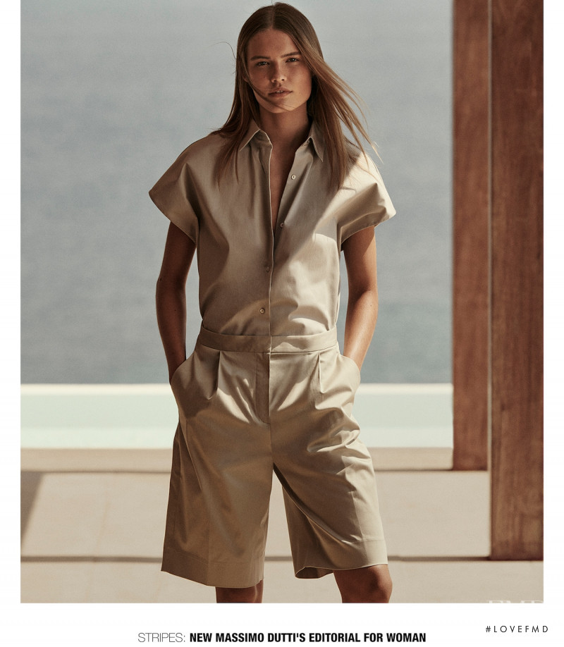 Elsemarie Riis featured in  the Massimo Dutti True Blue lookbook for Summer 2021