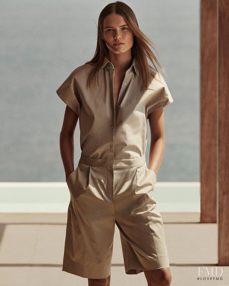 Elsemarie Riis featured in  the Massimo Dutti True Blue lookbook for Summer 2021