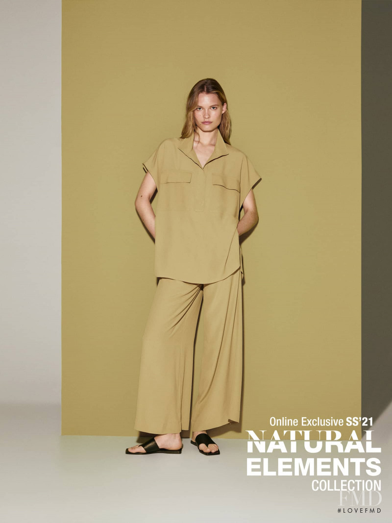 Elsemarie Riis featured in  the Massimo Dutti Natural Elements  lookbook for Summer 2021