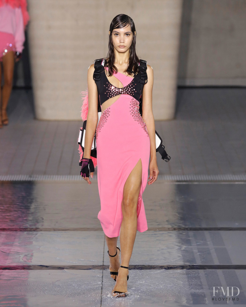 Rebeca Bertoldo featured in  the David Koma fashion show for Spring/Summer 2022