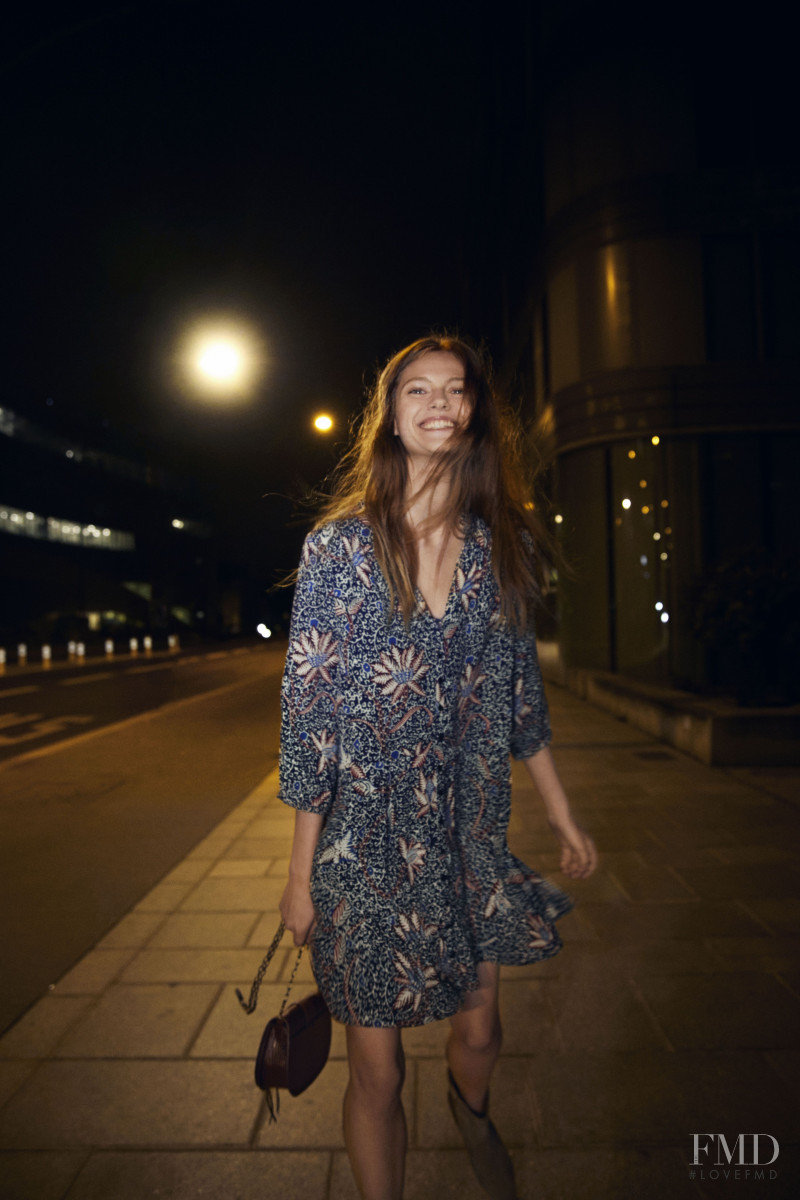Natalia Bulycheva featured in  the ba&sh advertisement for Autumn/Winter 2020