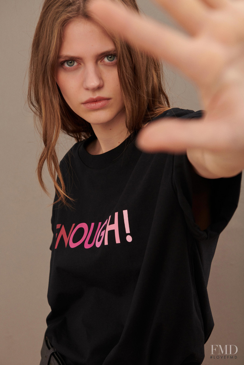 Natalia Bulycheva featured in  the ba&sh catalogue for Winter 2020