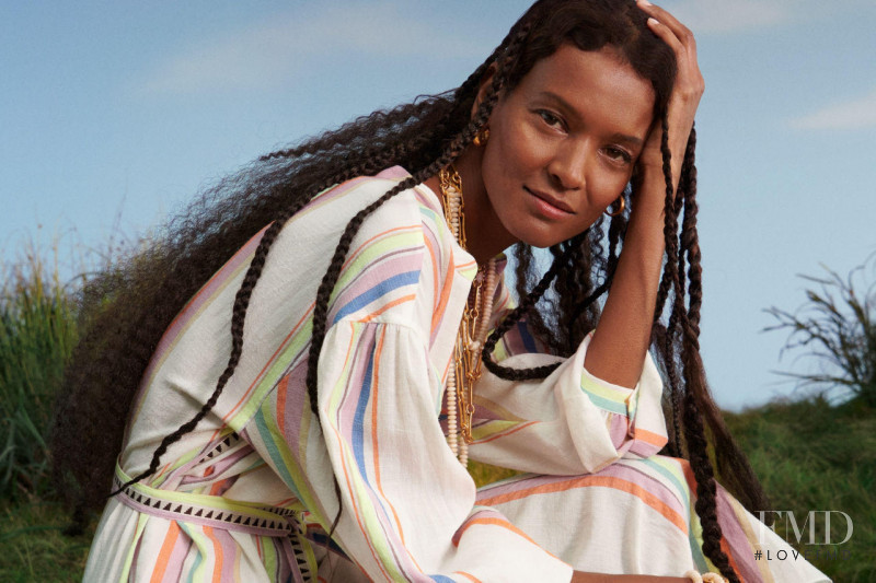 Liya Kebede featured in  the H&M lemlem advertisement for Summer 2021