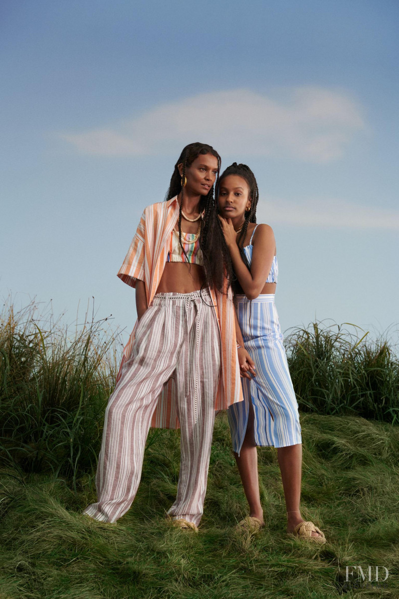 Liya Kebede featured in  the H&M lemlem advertisement for Summer 2021