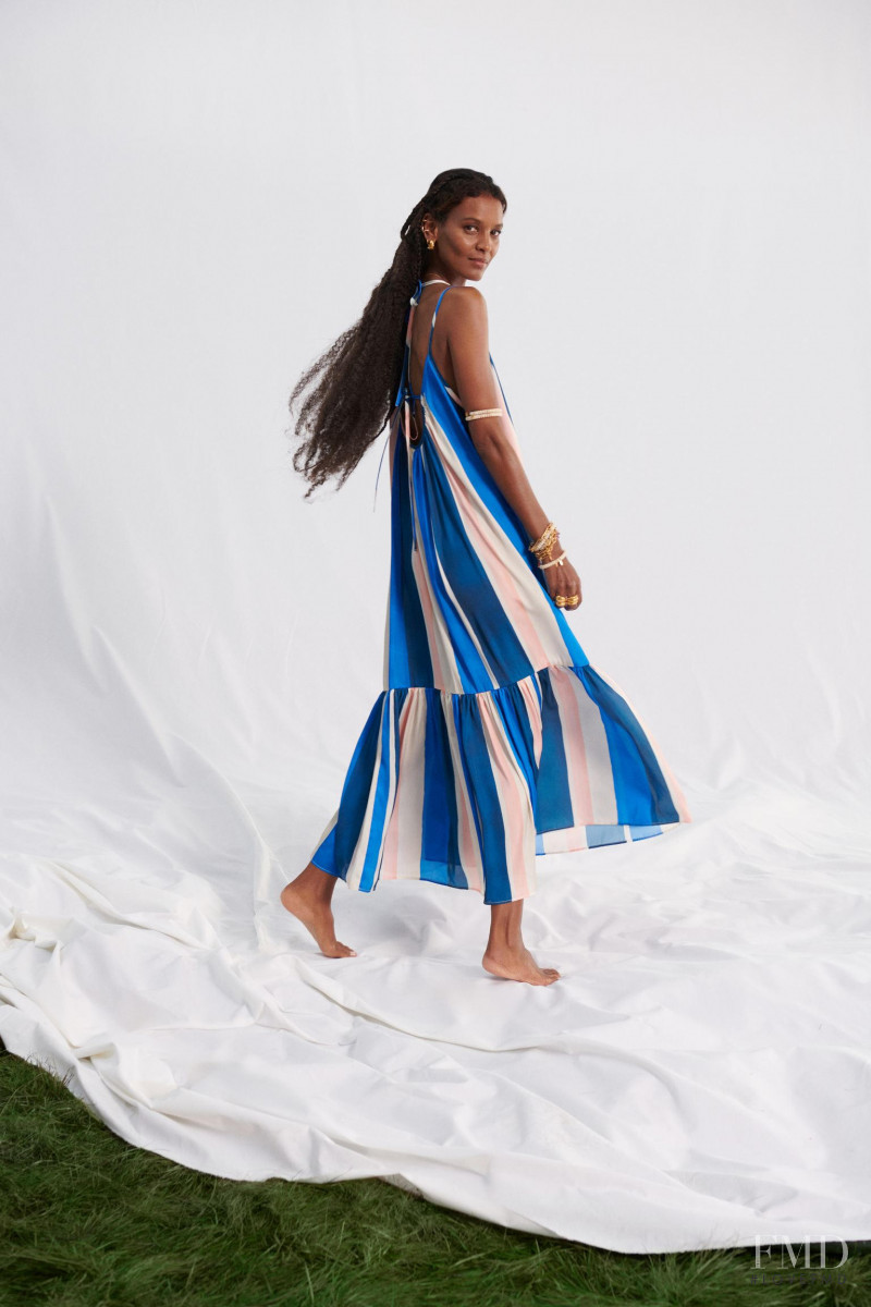 Liya Kebede featured in  the H&M lemlem advertisement for Summer 2021