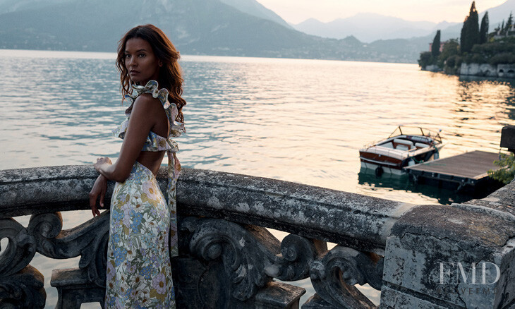 Liya Kebede featured in  the Zimmermann advertisement for Cruise 2020