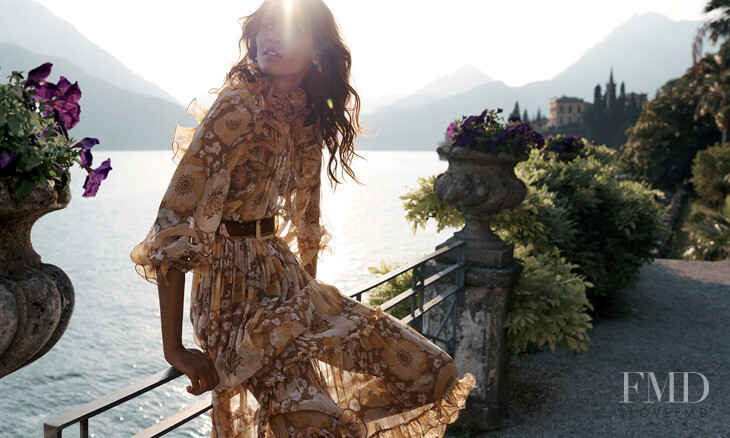 Liya Kebede featured in  the Zimmermann advertisement for Cruise 2020