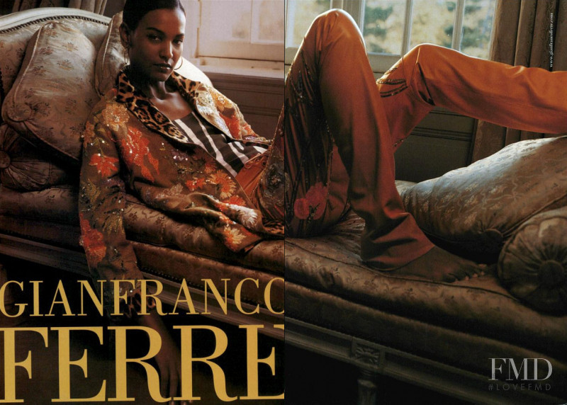 Liya Kebede featured in  the Gianfranco Ferré advertisement for Spring/Summer 2005