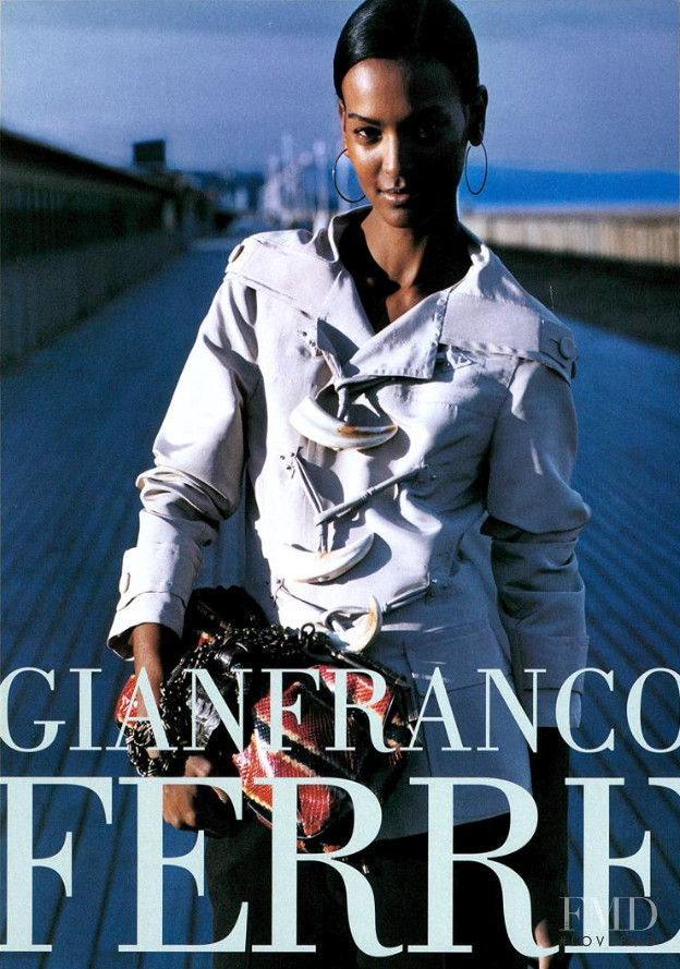 Liya Kebede featured in  the Gianfranco Ferré advertisement for Spring/Summer 2005