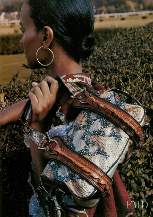 Liya Kebede featured in  the Gianfranco Ferré advertisement for Spring/Summer 2005