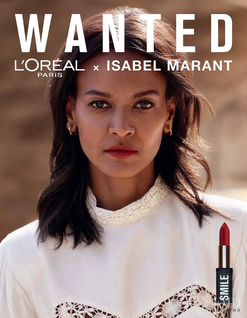 Liya Kebede featured in  the L\'Oreal Paris x Isabel Marant advertisement for Autumn/Winter 2018