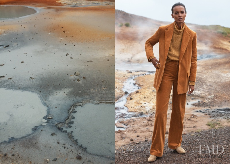 Liya Kebede featured in  the Mango Committed\'s advertisement for Fall 2017