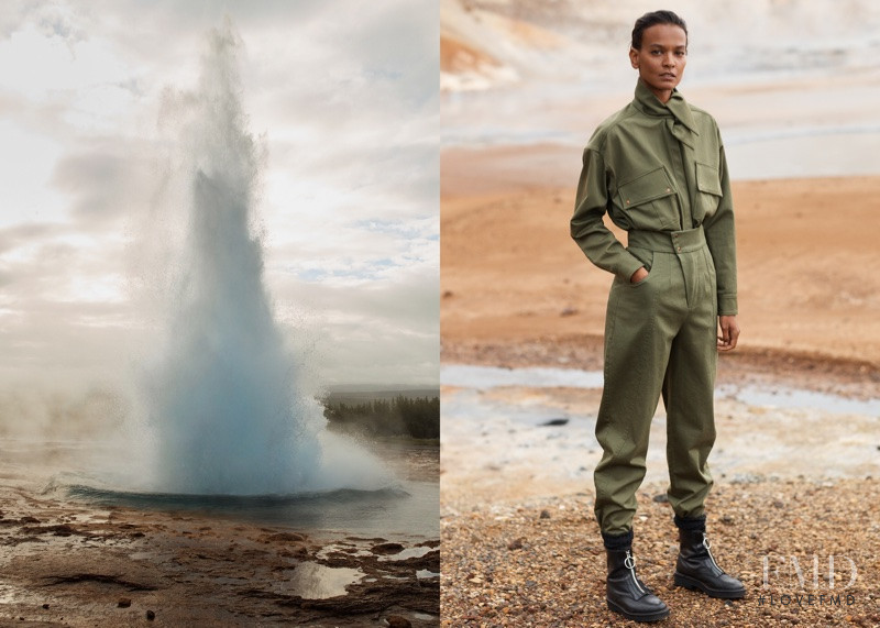 Liya Kebede featured in  the Mango Committed\'s advertisement for Fall 2017