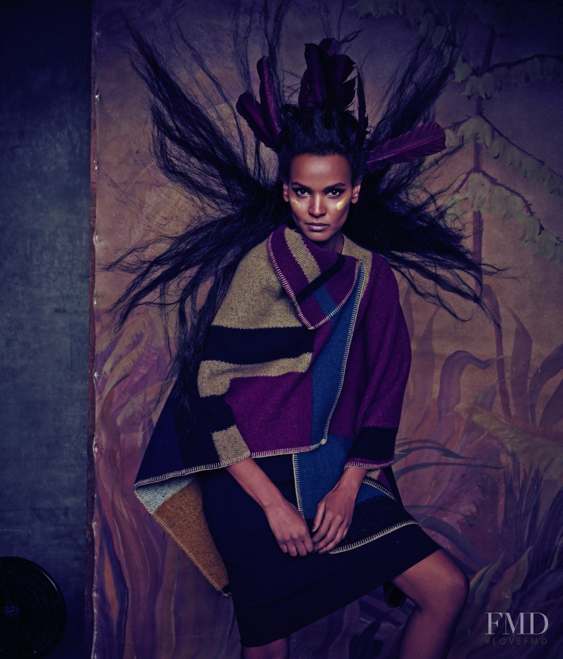 Liya Kebede featured in  the Neiman Marcus lookbook for Fall 2014