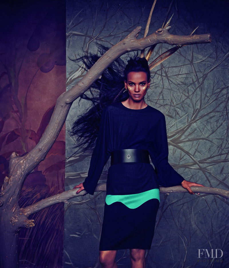 Liya Kebede featured in  the Neiman Marcus lookbook for Fall 2014