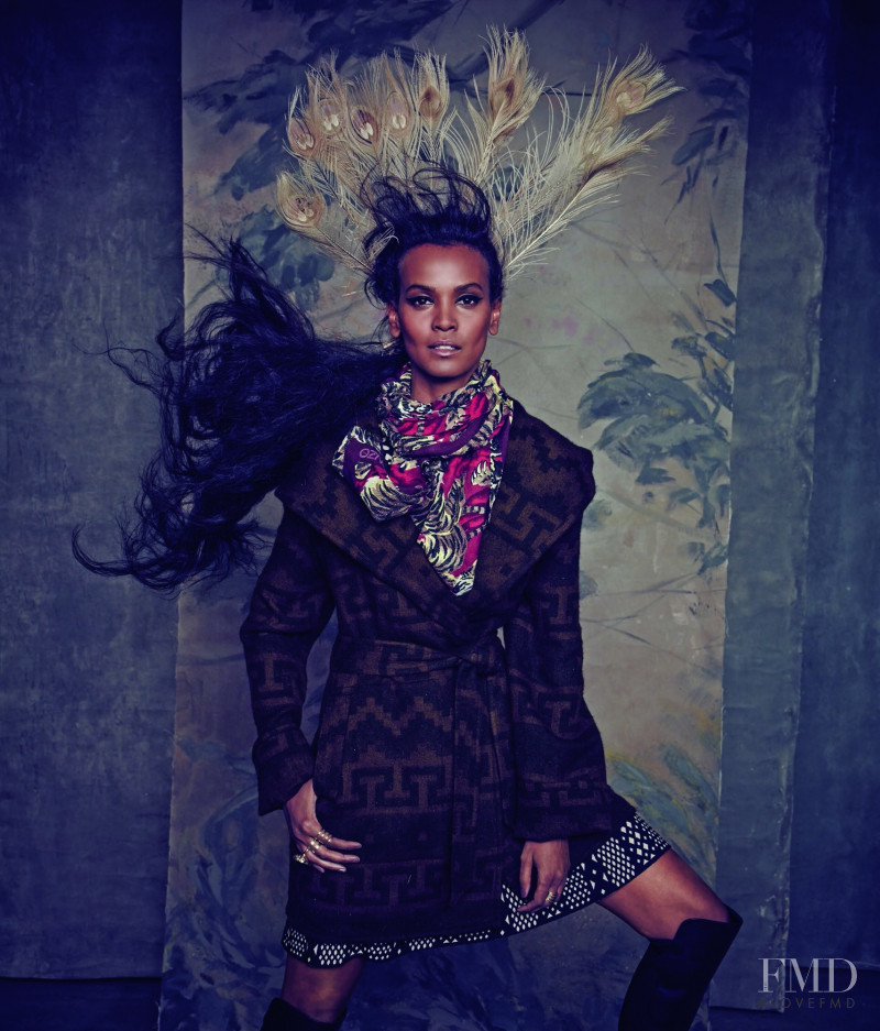 Liya Kebede featured in  the Neiman Marcus lookbook for Fall 2014