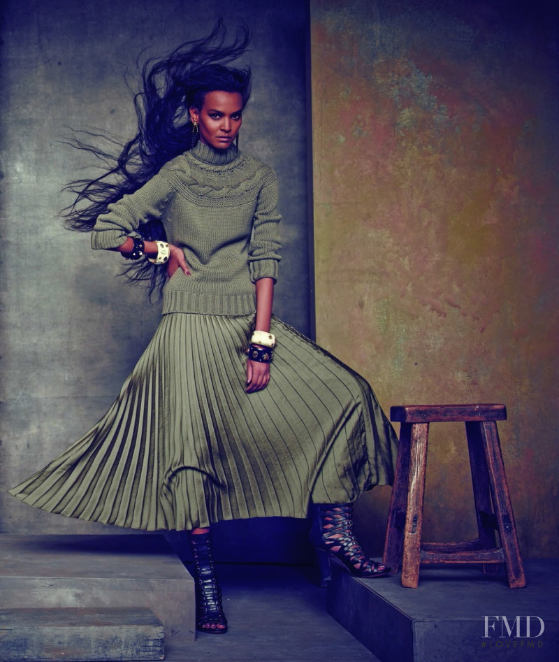 Liya Kebede featured in  the Neiman Marcus lookbook for Fall 2014