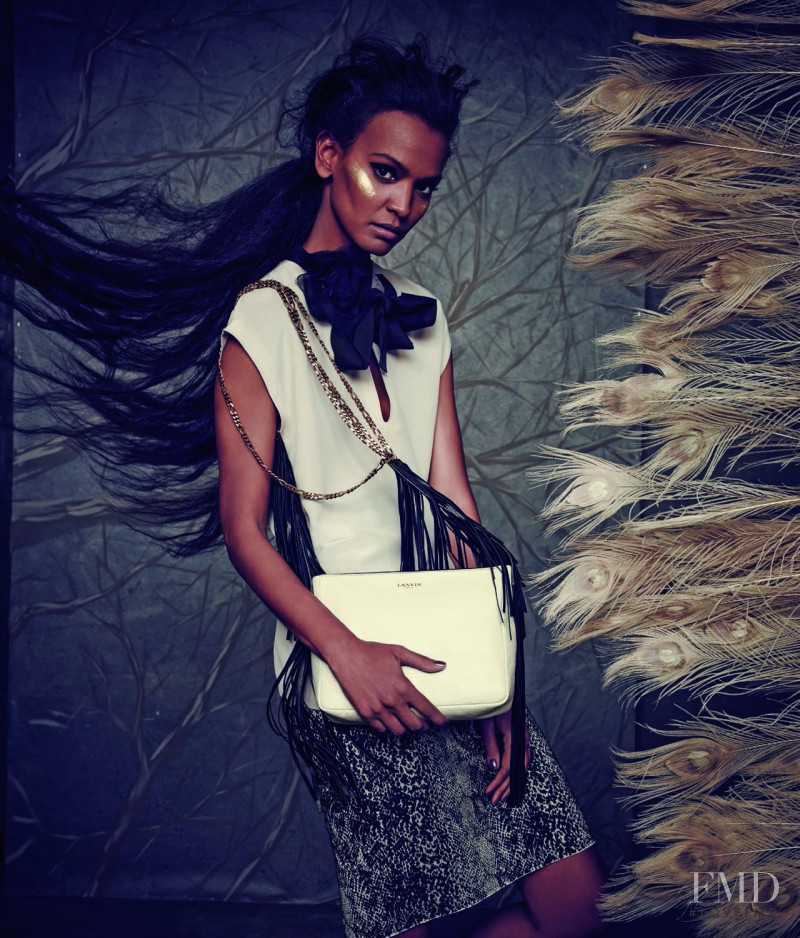 Liya Kebede featured in  the Neiman Marcus lookbook for Fall 2014