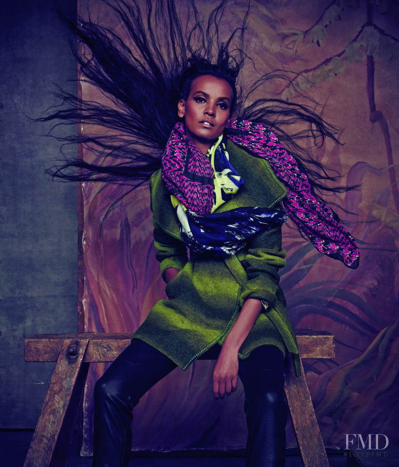 Liya Kebede featured in  the Neiman Marcus lookbook for Fall 2014