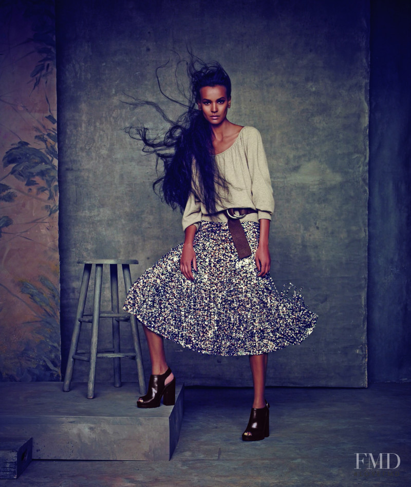 Liya Kebede featured in  the Neiman Marcus lookbook for Fall 2014