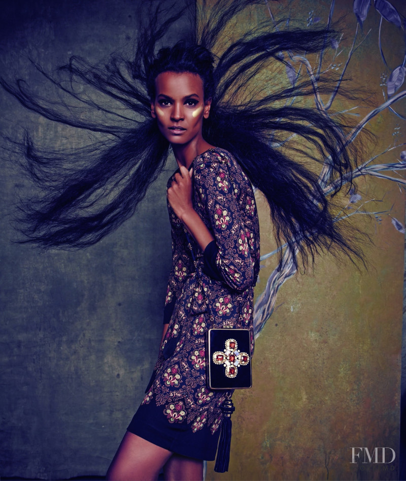 Liya Kebede featured in  the Neiman Marcus lookbook for Fall 2014