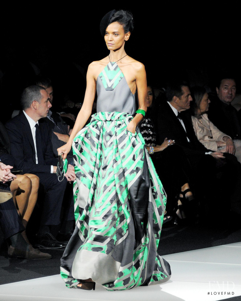 Liya Kebede featured in  the Giorgio Armani One Night Only fashion show for Spring/Summer 2014