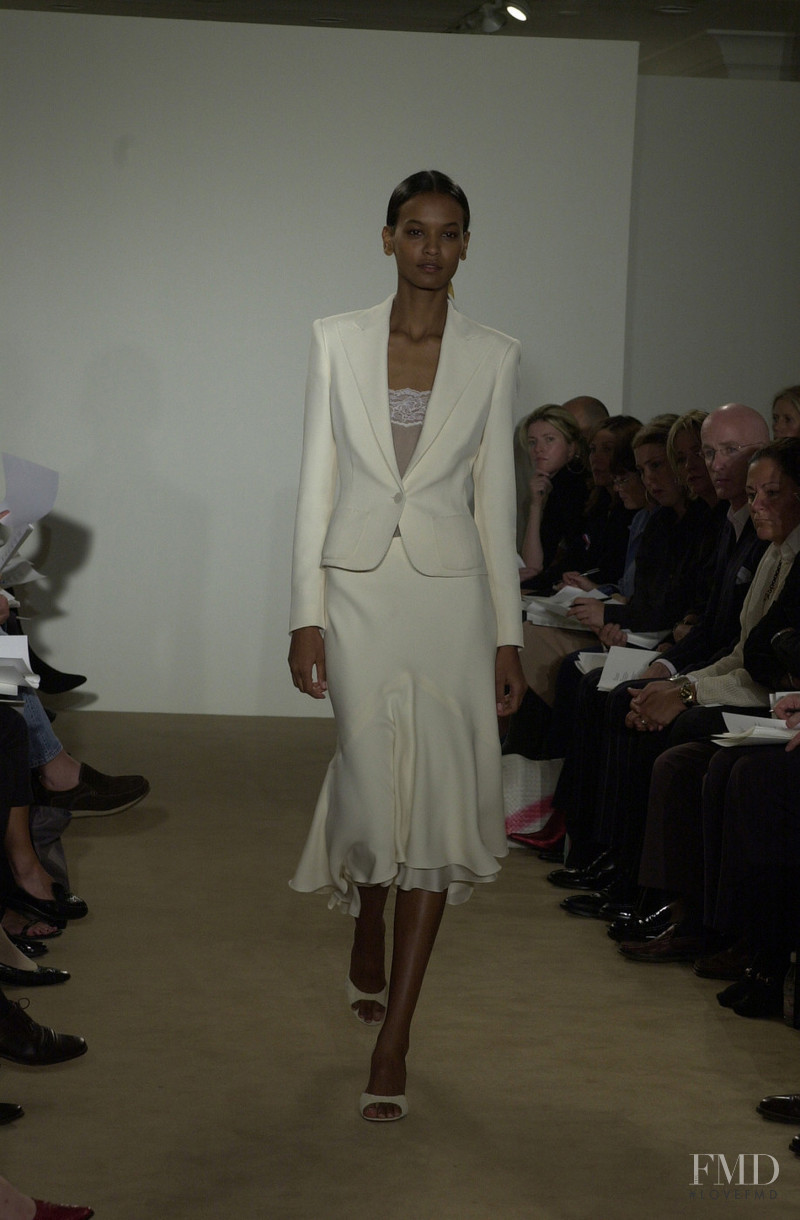 Liya Kebede featured in  the Ralph Lauren Collection fashion show for Spring/Summer 2002