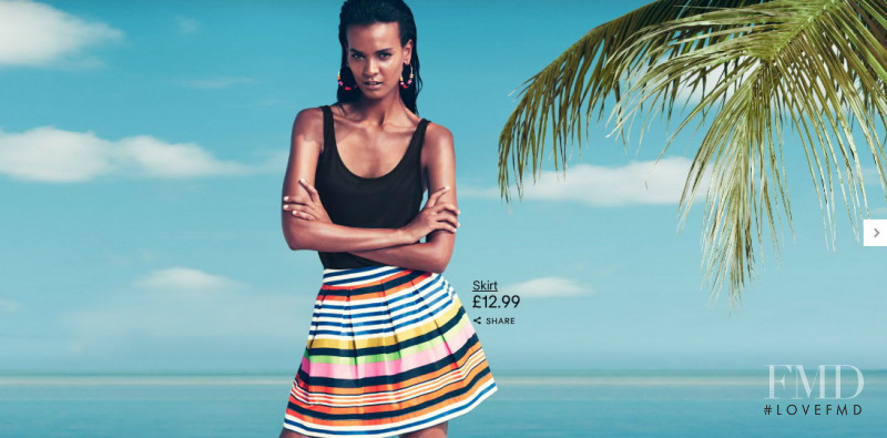 Liya Kebede featured in  the H&M advertisement for Spring 2012