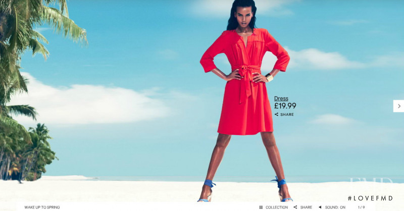 Liya Kebede featured in  the H&M advertisement for Spring 2012