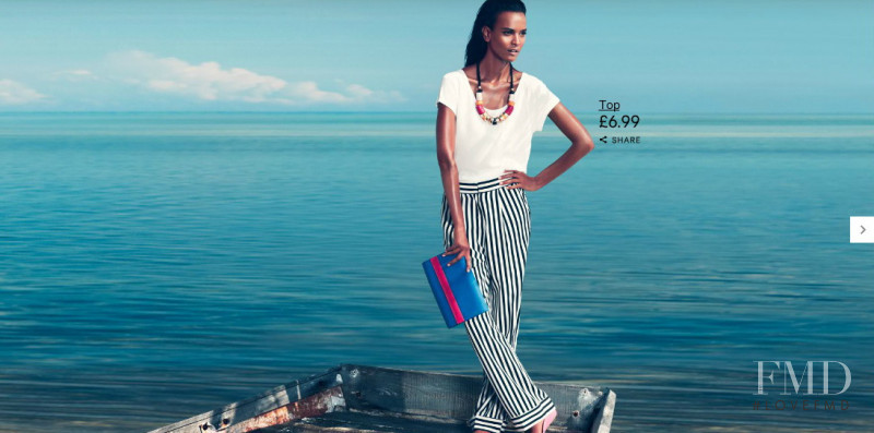 Liya Kebede featured in  the H&M advertisement for Spring 2012