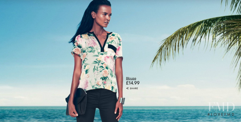 Liya Kebede featured in  the H&M advertisement for Spring 2012