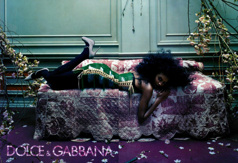 Liya Kebede featured in  the Dolce & Gabbana advertisement for Autumn/Winter 2003