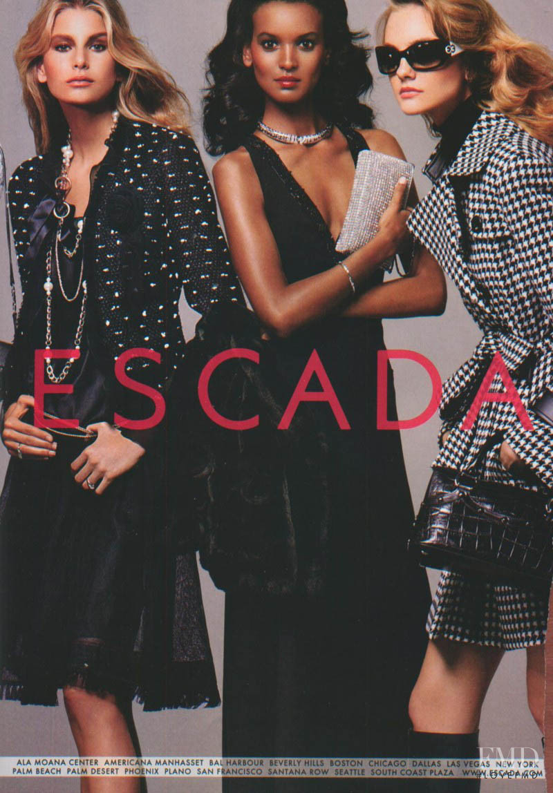 Liya Kebede featured in  the Escada advertisement for Autumn/Winter 2005