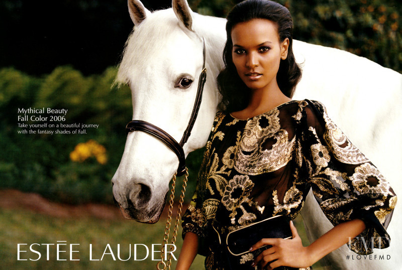 Liya Kebede featured in  the Estée Lauder Double Wear advertisement for Autumn/Winter 2006