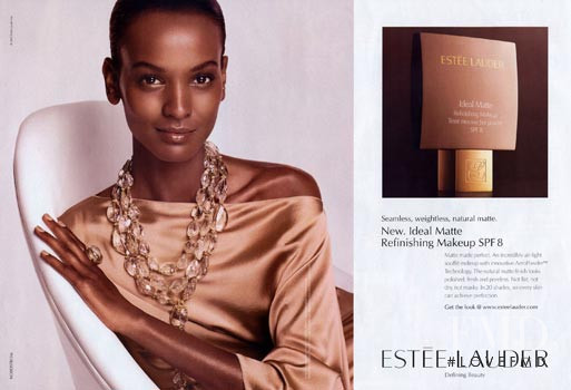 Liya Kebede featured in  the Estée Lauder advertisement for Spring/Summer 2004