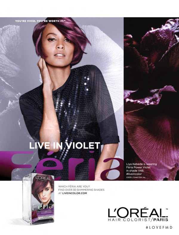 Liya Kebede featured in  the L\'Oreal Paris Feria advertisement for Spring/Summer 2014