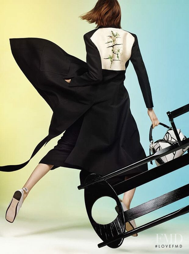 Fran Summers featured in  the Loewe x Charles Rennie Mackintosh Capsule Collection advertisement for Spring/Summer 2019