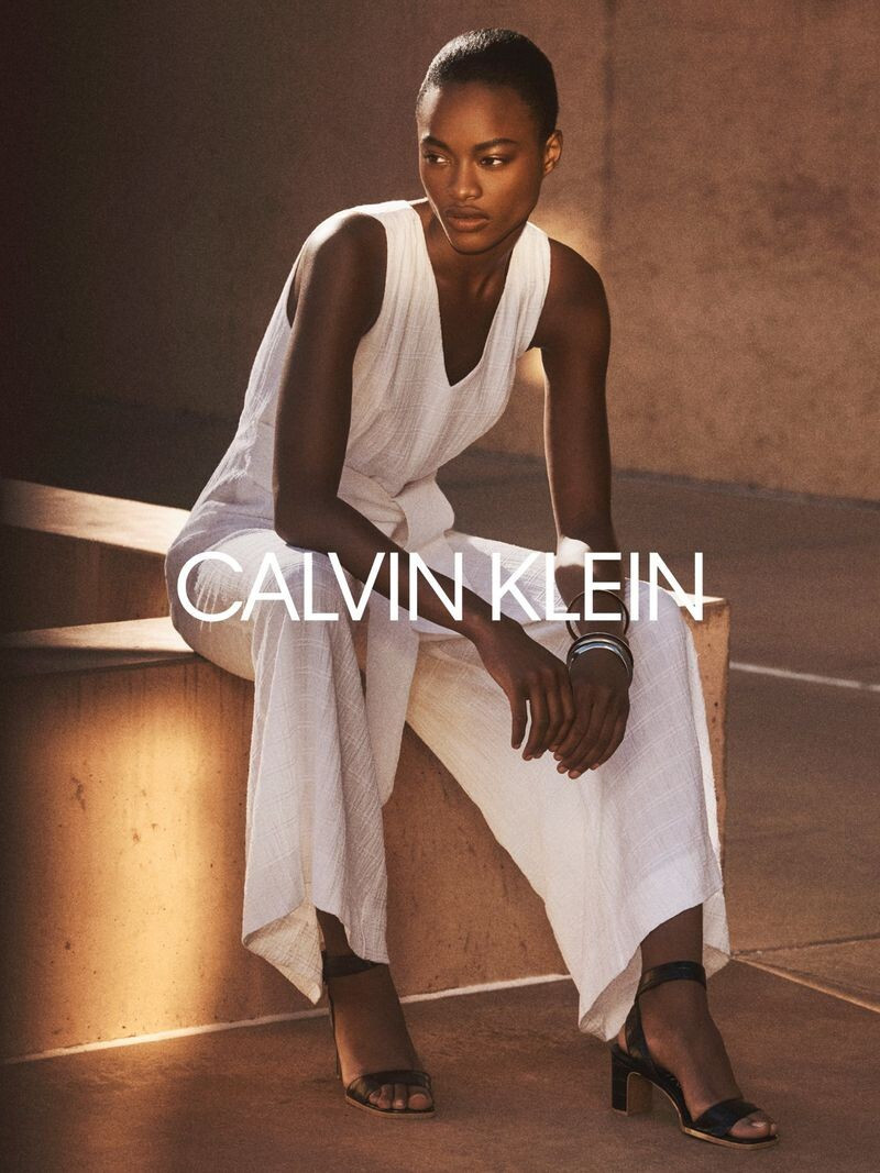 Mayowa Nicholas featured in  the Calvin Klein advertisement for Autumn/Winter 2020
