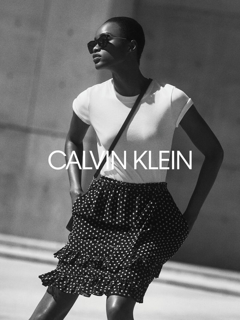 Mayowa Nicholas featured in  the Calvin Klein advertisement for Autumn/Winter 2020