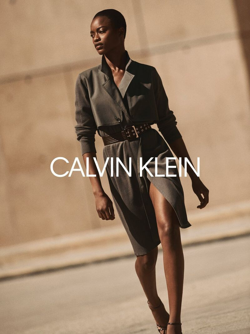 Mayowa Nicholas featured in  the Calvin Klein advertisement for Autumn/Winter 2020