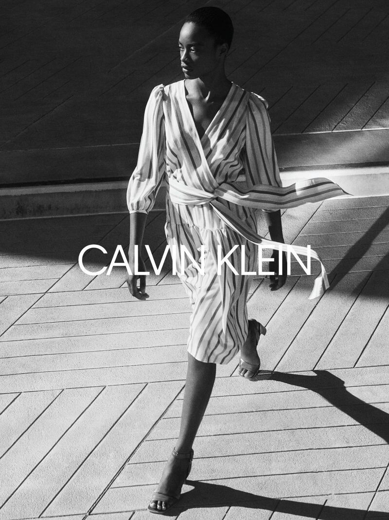Mayowa Nicholas featured in  the Calvin Klein advertisement for Autumn/Winter 2020