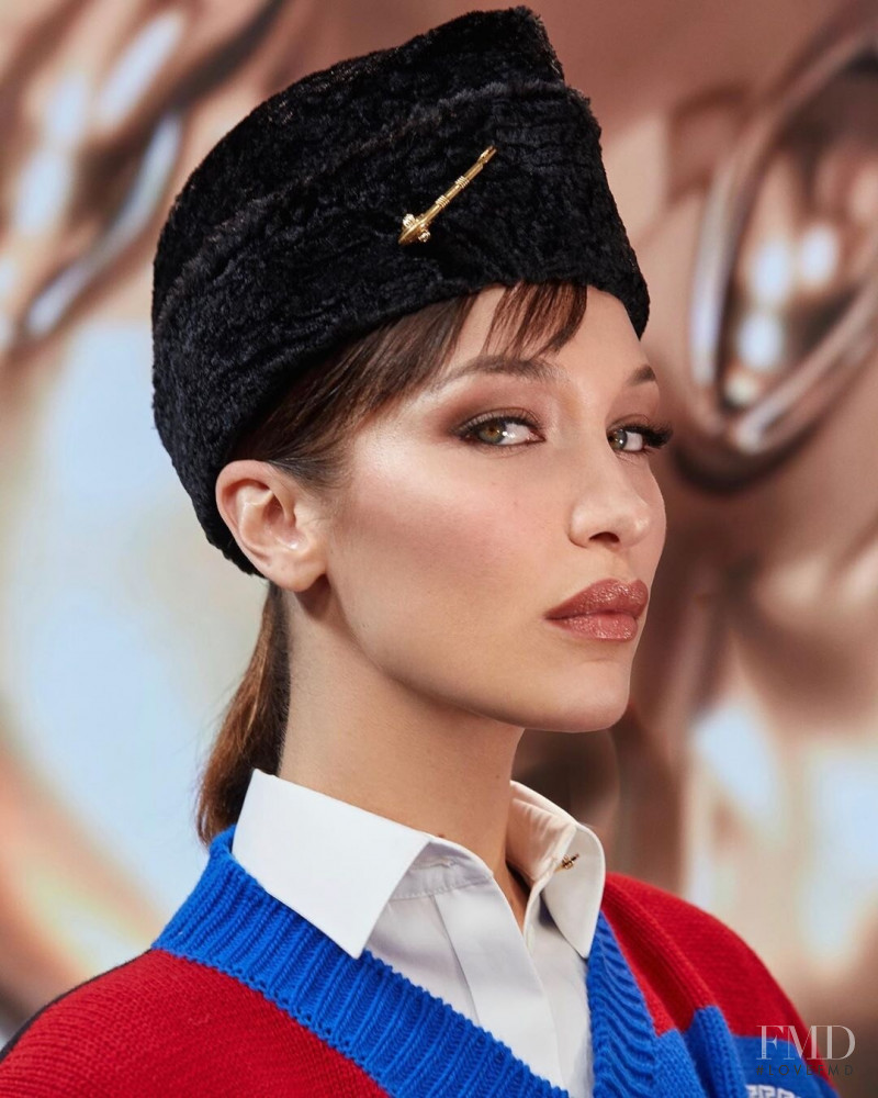 Bella Hadid featured in  the Versace A Closer Look lookbook for Autumn/Winter 2020