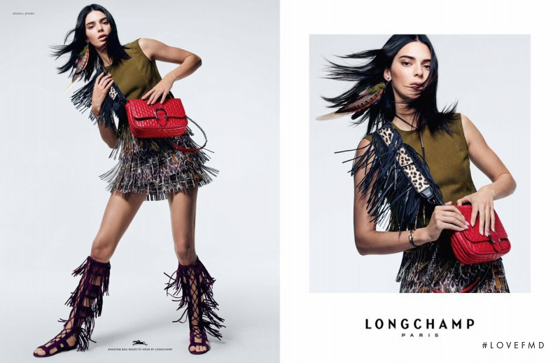 Kendall Jenner featured in  the Longchamp advertisement for Spring/Summer 2019