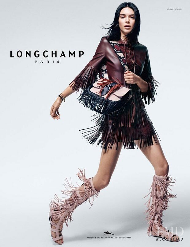 Kendall Jenner featured in  the Longchamp advertisement for Spring/Summer 2019