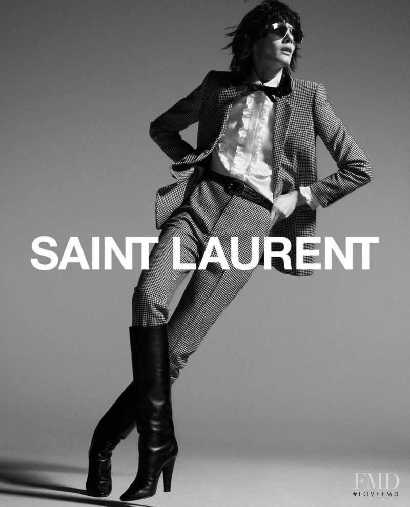 Sihana Shalaj featured in  the Saint Laurent advertisement for Fall 2021