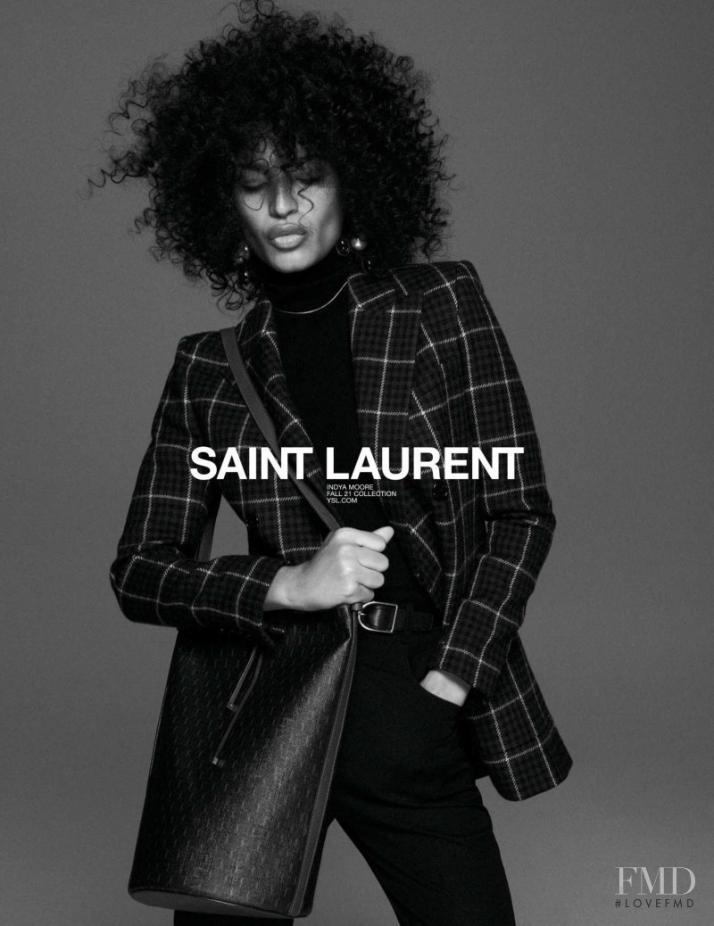 Indya Moore featured in  the Saint Laurent advertisement for Fall 2021