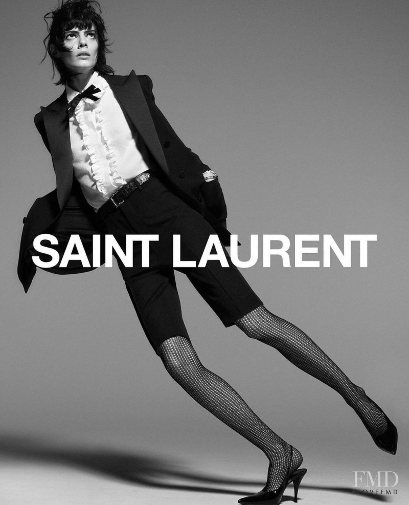 Sihana Shalaj featured in  the Saint Laurent advertisement for Fall 2021